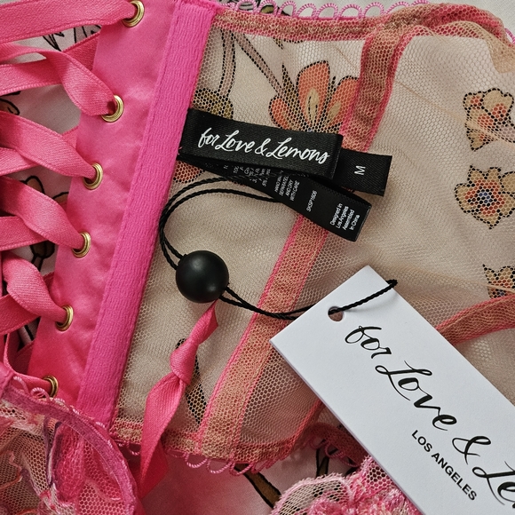 NWT For Love & Lemons Hibiscus Embroidery Bustier - Picture 6 of 7